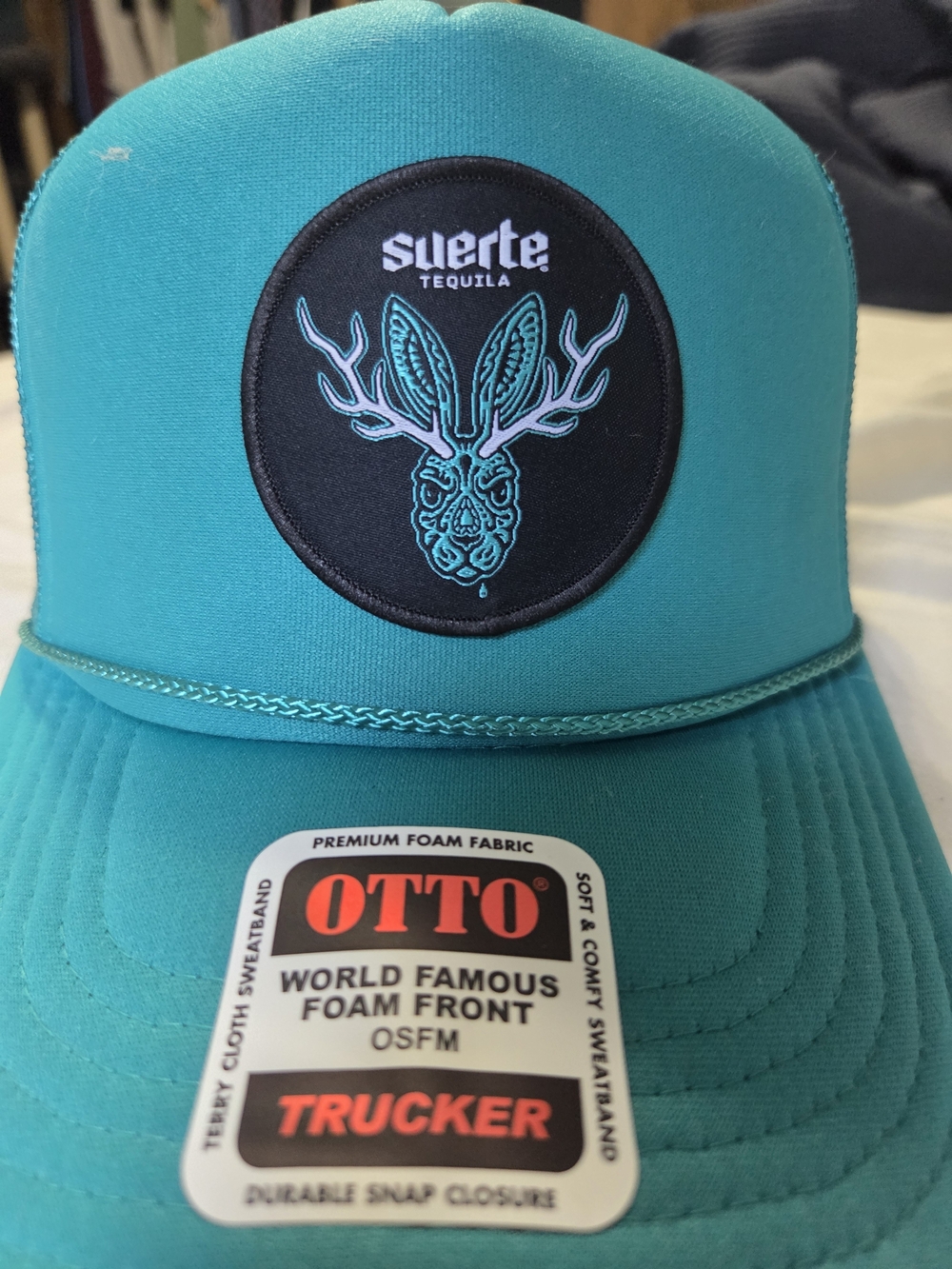 OTTO Suerte Tequila Teal Trucker Hat
